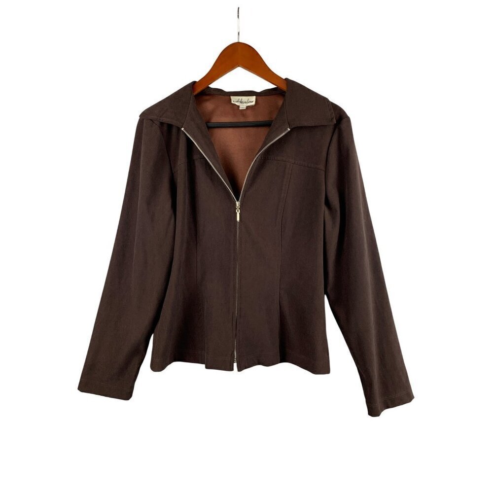 Harlow Brown Zip-Up Jacket S